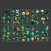 10Pcs Tattoo Decals Easy To Use Anti-fall Lovely Waterproof Sweat-proof DIY Accessory Trendy Halloween Pumpkin Tattoo Stickers for Children