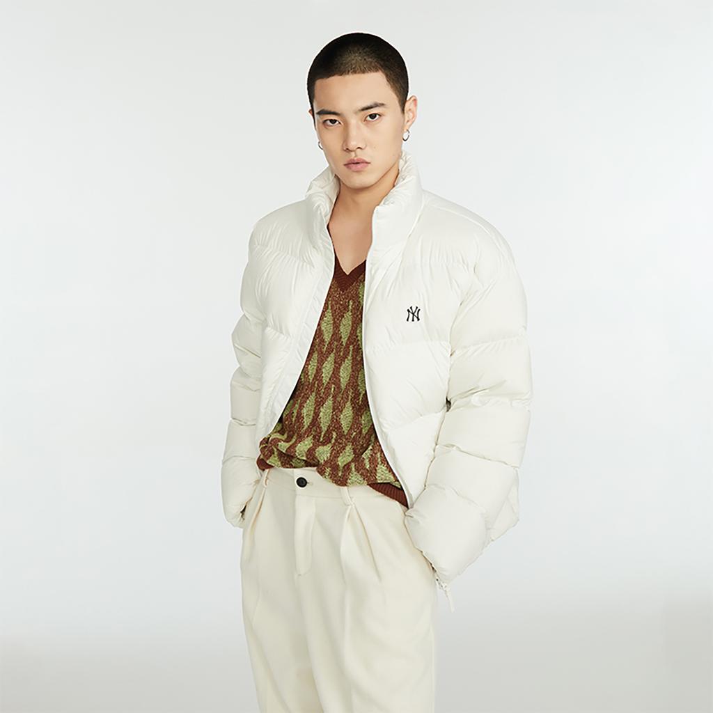 New MLB Down Jackets Unisex Cream 3ADJB0436-50CRS