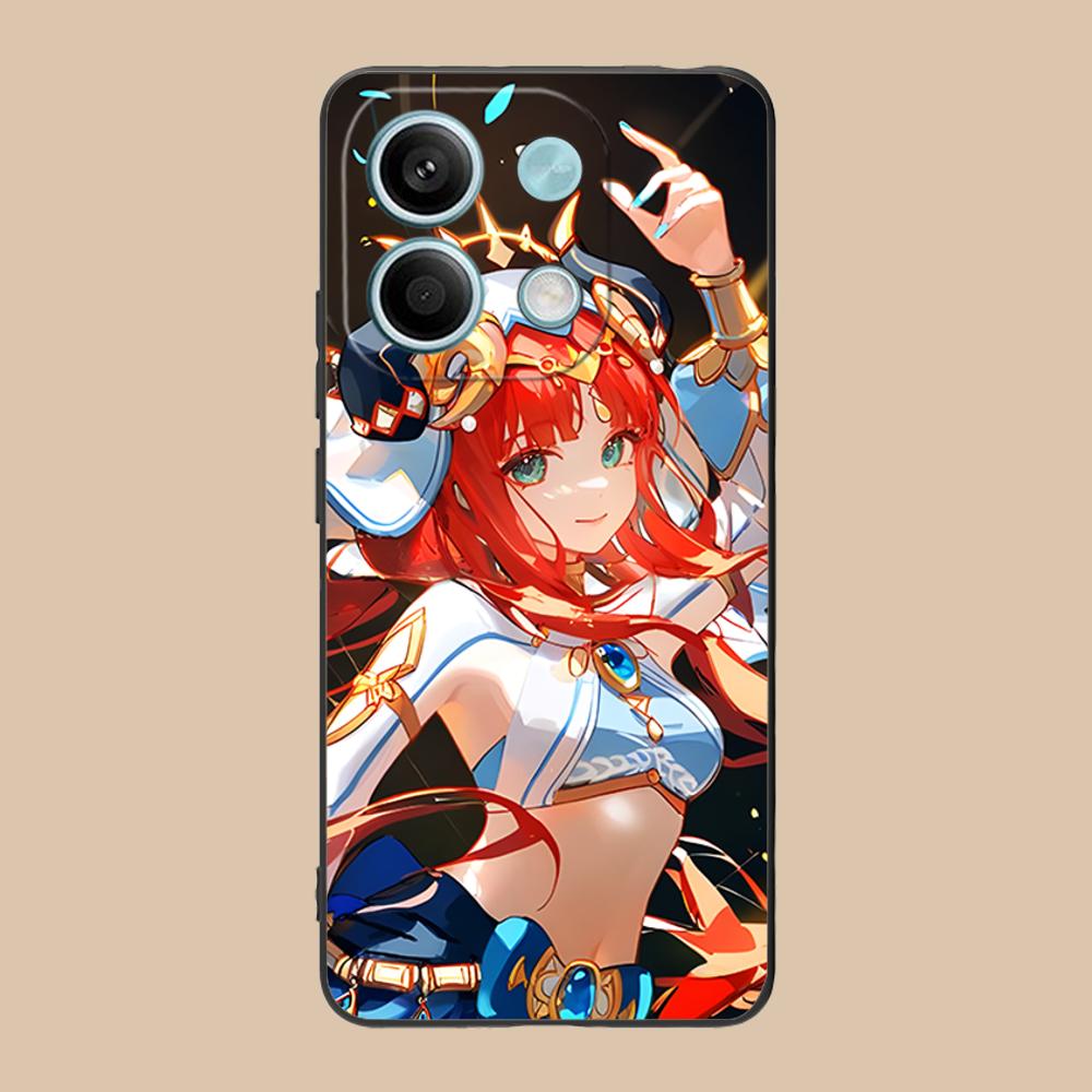 Игровой чехол GI Nilou Матовый ТПУ для мобильного телефона POCO F7 F6 F5 F4 F3 F2 Pro GT C75 C71 C65 C61 C40 Pro Ultra Цветной чехол