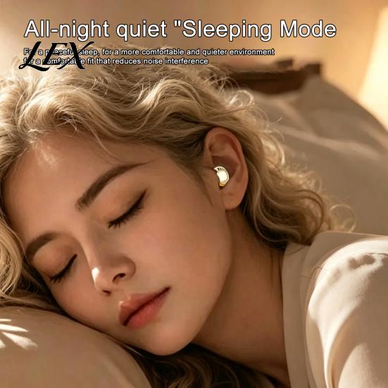 Adjustable EQ Sound Headphones 3-in-1 Wireless Earbuds with Chargeable Power Bank Case, 3 Pairs Interchangeable Clip/in-Ear/Sleep Portable Charging