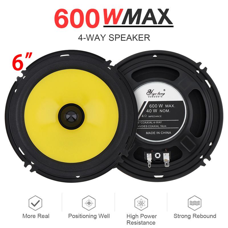 1 Pair 6 Inch 12V Car Speaker Universal Car Coaxial Auto Car Music Stereo Hifi Speakers Full Range Frequency Easy Installation