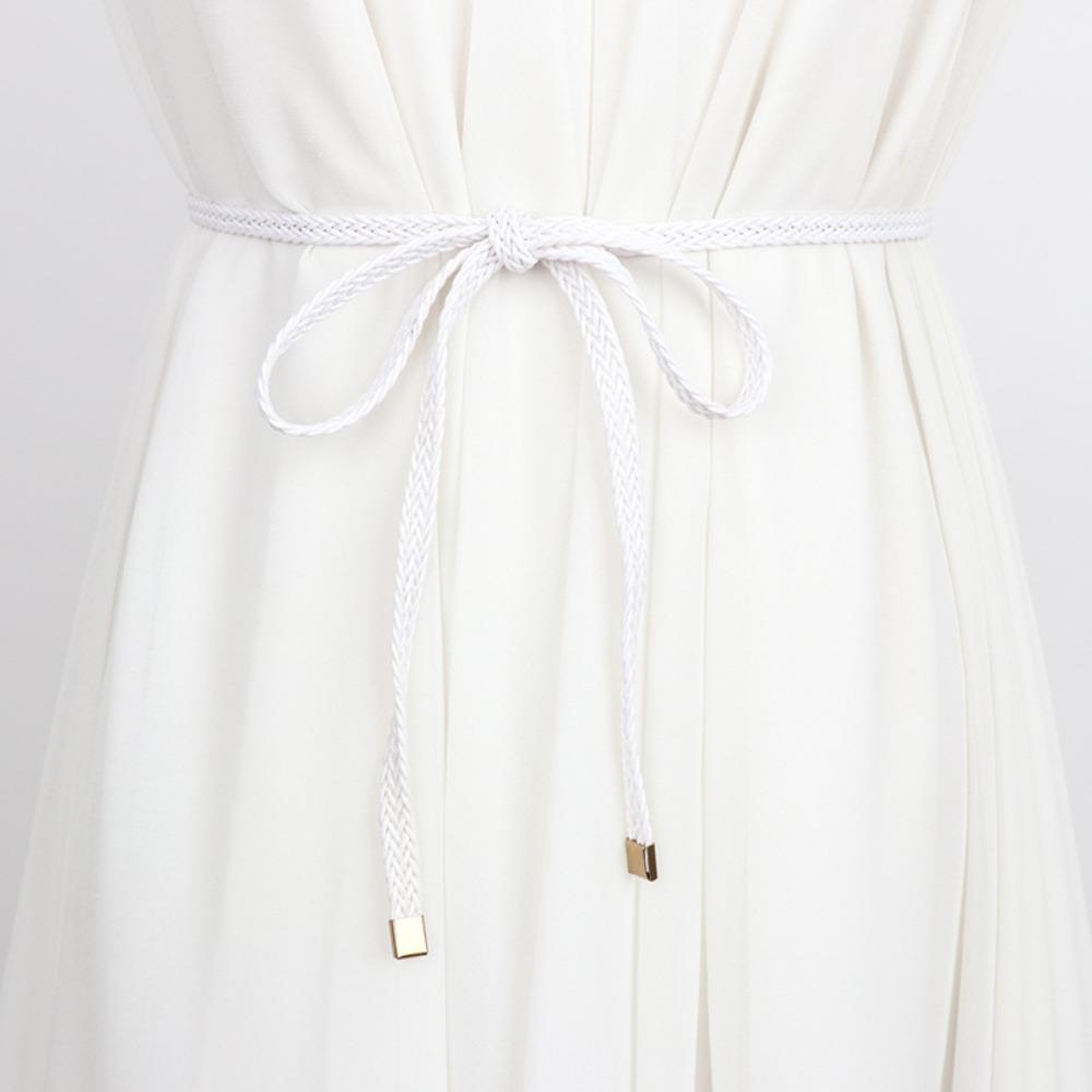 Weave Dress Slim Belt Solid Color Sweater Strap Fashion Waist Closing Decorative Female