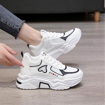 Мода Comemore Новые Весенне-Осенние Кроссовки на Танкетке со Шнуровкой Женские Дышащие Легкие Спортивные Туфли на Толстой Подошве Удобная Повседневная Обувь