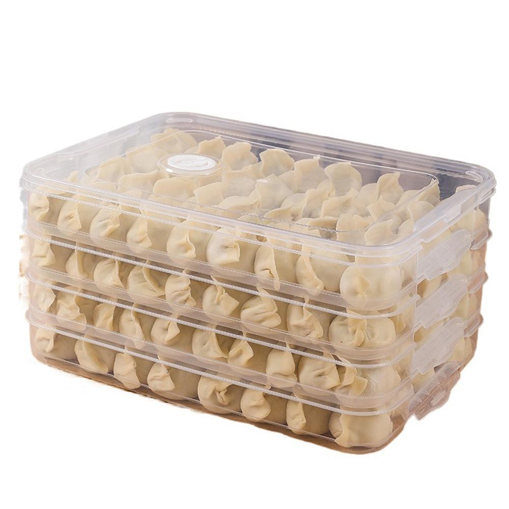 Transparent Dumpling Box Multi-Layer Food Freezer Storage Box Food Egg Frozen Box Refrigerator