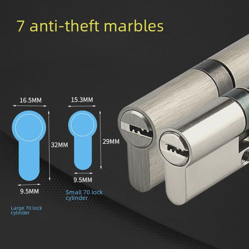 Универсальная ручка-замок для противопожарной двери с медным сердечником для спален и деревянных дверей, размер 70