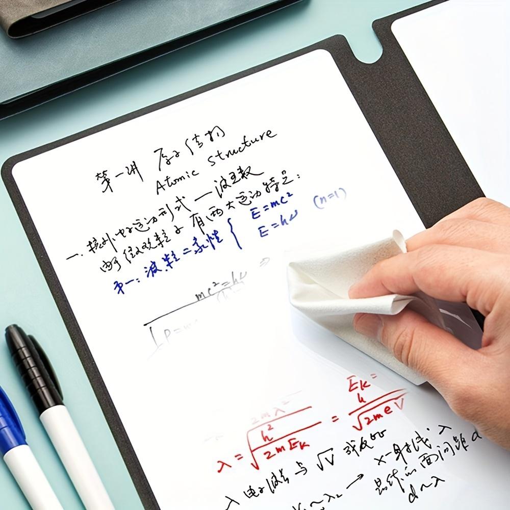 Stylish A5 Reusable Whiteboard Notebook - Ultra-Portable Weekly Planner With Durable Faux Leather Cover Versatile Memo Pad