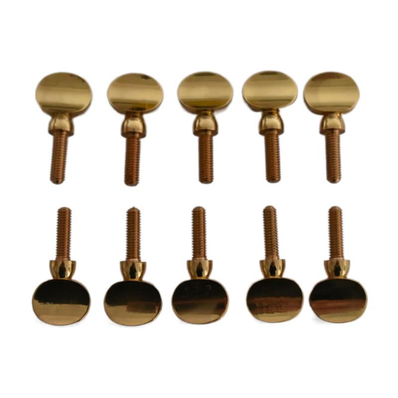 Gold Copper Clarinet Saxophone Sax Neck Tightening Screws Soprano Alto Tenor Woodwind Instrument Parts Pack of 10