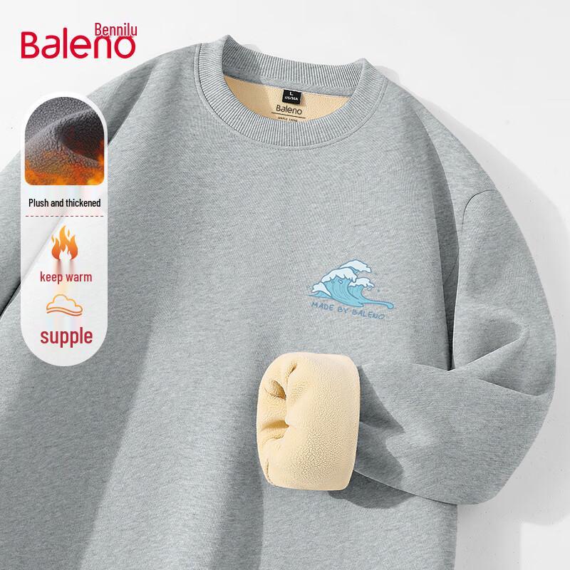 Baleno Men's Thick Fleece Crew Neck Sweatshirt