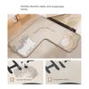 L-Shaped Corner Bathroom Mat, Heart-Shaped Bathroom Carpet, Water-Absorbent Quick-Drying Foot Mat, Non-Slip Door Mat for Toilet Entrance