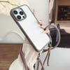 Прозрачный чехол через плечо для iPhone 16 Pro Max 15 14 Plus 13, регулируемый ремешок для ожерелья, противоударный защитный чехол
