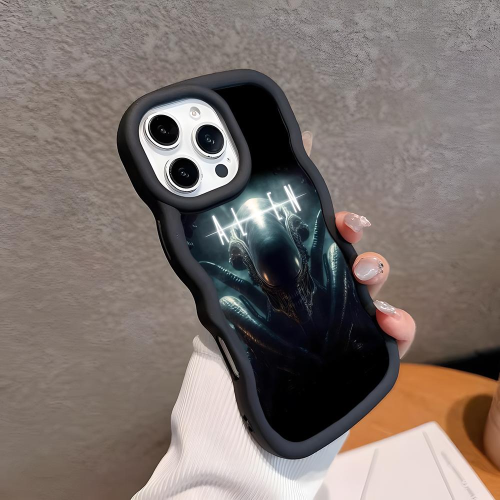 Чехол для мобильного телефона Alien Romulus для iPhone 17 16 15 14 13 12 11 Air Pro Max Plus Цветной TPU Чехол с волнистым краем Роскошный