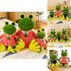Cute Cartoon Frog Plush Toy Soft Crystal Velvet Stuffed Animal Gift For Kids 30cm 40cm 50cm