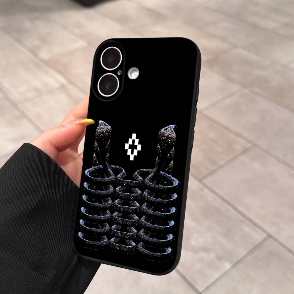 M-MARCELO B-BURLON Для IPhone 17 16 15 14 13 12 11 Pro Max 13 17Air Ударопрочные Мягкие Чехлы для Телефона Coque