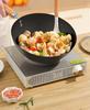 Multi-Use Mini Iron Wok: Non-Stick, Induction & Gas Compatible Flat Bottom Pan for Home & Outdoor Cooking