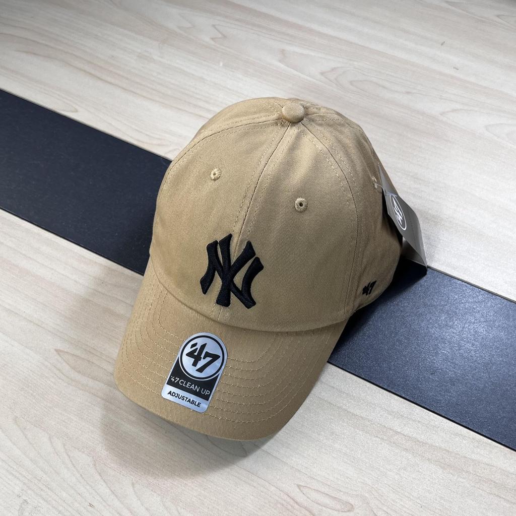 Унисекс Бейсболка 47brand с мягким козырьком NY & LA, Хаки, Регулируемая, Летняя Модная