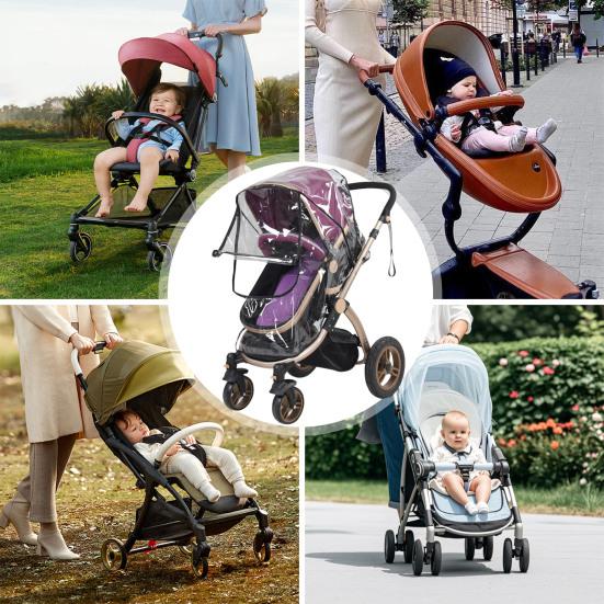 Дождевик для коляски Водонепроницаемый Ветрозащитный Дышащий Защита от пыли снега дождя Дорожный чехол для коляски Погодный щит Универсальные аксессуары для коляски