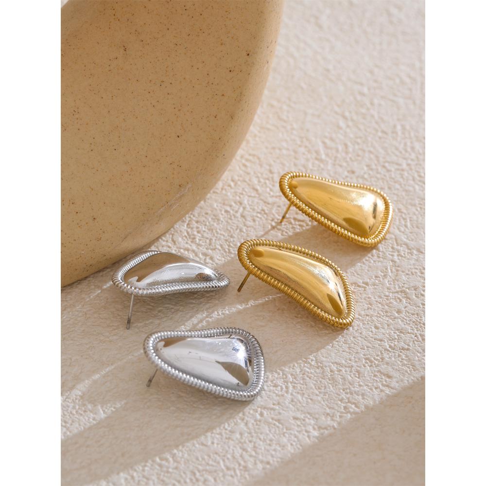 Eetit Серьги-гвоздики в форме сердца с покрытием PVD 18K, предотвращающие аллергию, из нержавеющей стали, металл, повседневные подвески, бижутерия, женский подарок