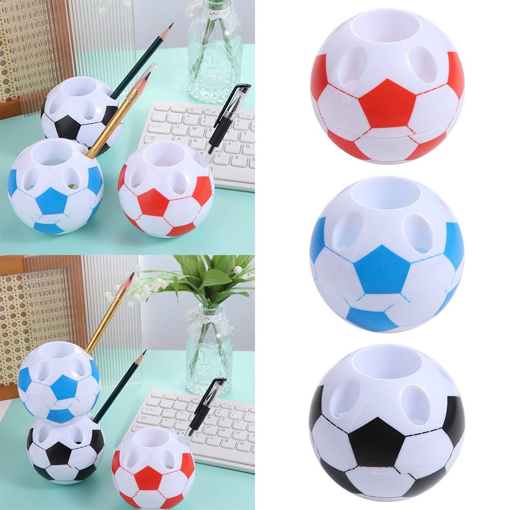 Football Shape Pen Holder Round Art Pen Storage Container  Desktop Stationery Organizer