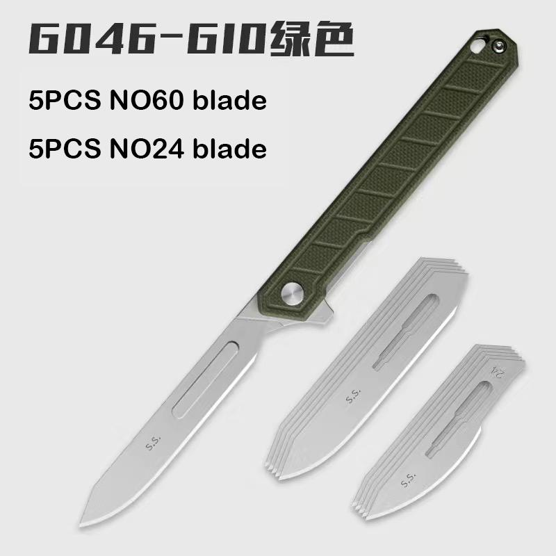 НОВИНКА Складной нож с рукоятью из ПЭИ/G10, подходит для различных лезвий скальпелей, мини-портативный EDC-нож общего назначения с лезвиями №60