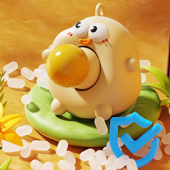 Игрушка Вареное яйцо с вытекающим желтком на шнурке для снятия стресса, мультяшное яйцо для сжимания