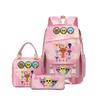 New Rhythm Box Sprunki Music Game Schoolbag Backpack Pencil Case Three-piece Set Student Heat Transfer Backpack D