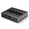 Audio Interface XLR Audio 48V Phantom Sound Plug and for Music Online and Vocal Black Recording, Interface, DSP, Reverb, Power, Card, 16-bit/48kHz