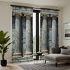 2шт HD цифровая занавеска с принтом серая серия круглая римская колонна украшение дома стиль украшенная гостиная спальня через ro
