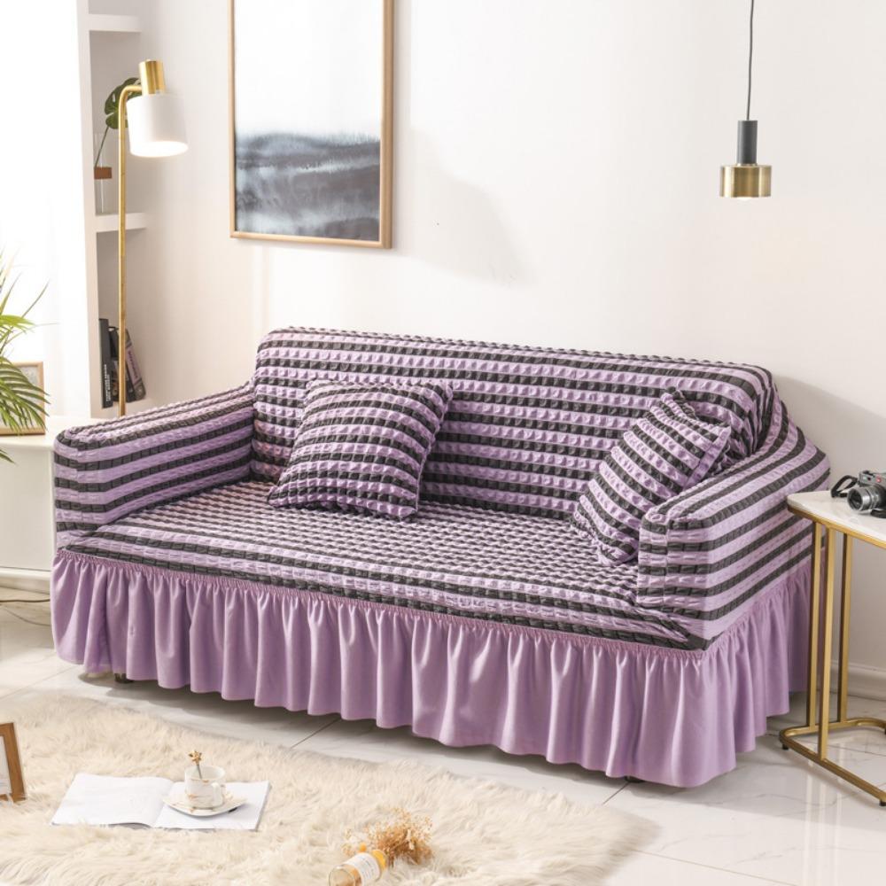 Кружевной чехол-протектор для дивана однотонный с полной защитой тканевый чехол для дивана на все сезоны