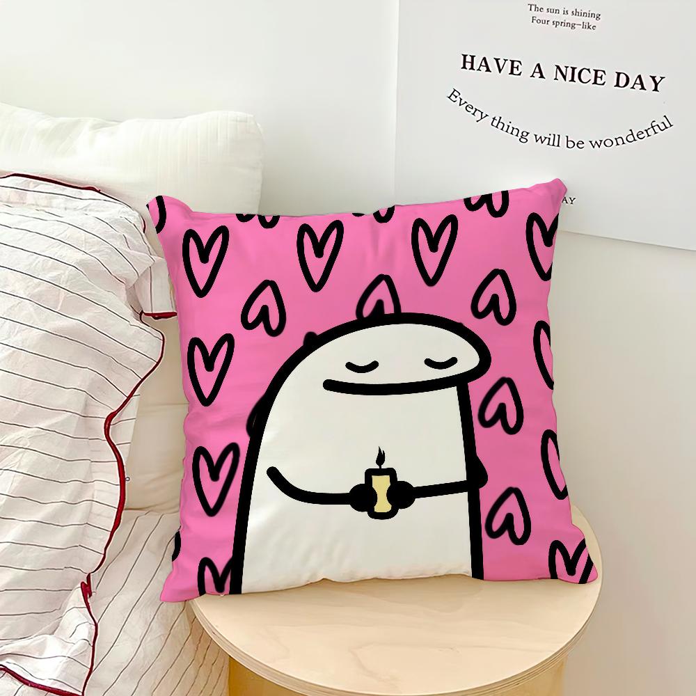 Милая забавная мультяшная наволочка с мемом F-Flork of Cows, мягкая наволочка для дивана, гостиной, домашнего офиса, декоративные чехлы
