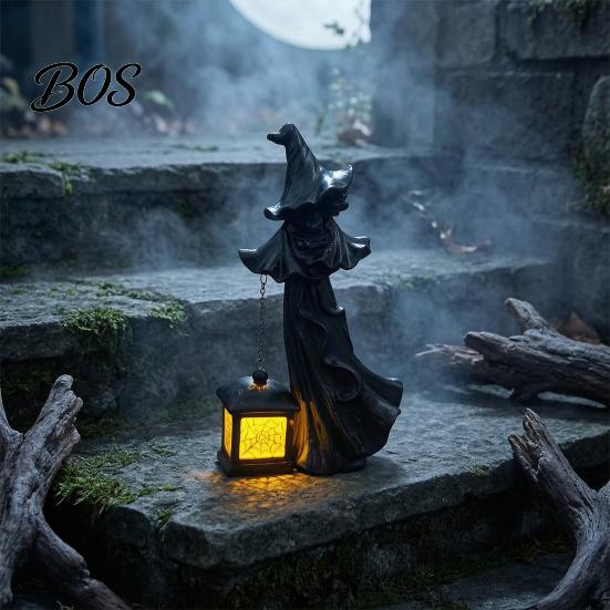 Detailed Halloween Lantern Witch Hanging Ornaments, Hand-Held Spider Web Hollow Lantern, Gothic Texture Theme for Desktop Decoration Dark Decor