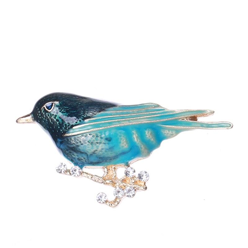 Blucome Милая красочная брошь в виде ветки птицы, эмалированная женская брошь для костюма, сумки, булавки, ювелирные изделия, подарки на Новый год