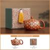 Purple Sand Baoxiang Flower Bafang Bag Travel Tea Set Portable Kung Fu Ceramic Gift Box Set Business Companion Gift to Customers