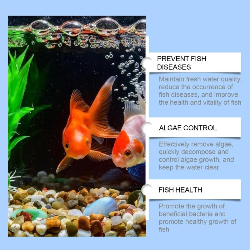Fish Tanks Algae Cleaner Powder Offering Safe and Effective Washing for Aquariums Fish Tanks Water Keep Underwater Clean