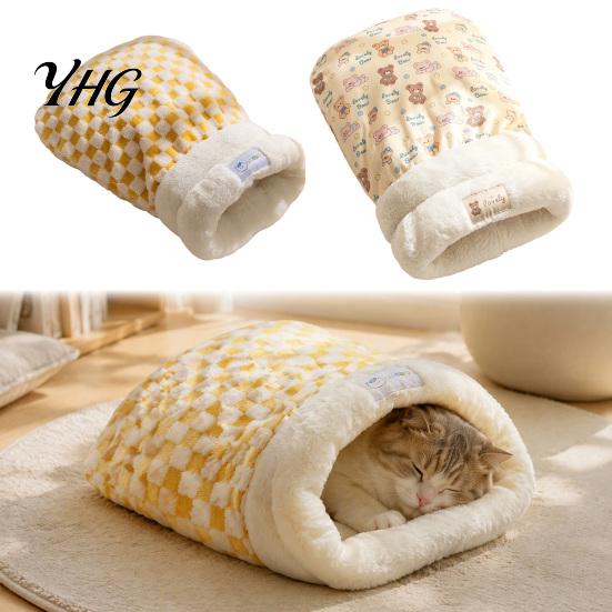 Comfortable Rabbit Bedding for Cages Plush Cat Sleeping Bag, Soft Cozy Pet Cave Bed, Fluffy Warm Bag Winter Puppy Sack, Washable Snuggle Pouch Indoor