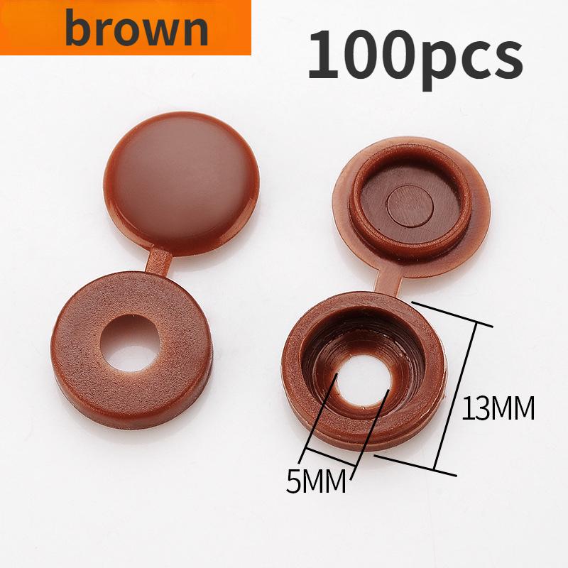 100Pcs Screw Bolt Cover Plastic Cap High Quality Hinged Protective Cap Button For Car Furniture Decorative Nuts Bolts Hardware