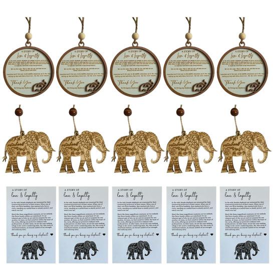 Подвеска в виде деревянного слона Yousheng, коллекционное украшение в виде слона дружбы, подвесное украшение ручной работы в виде сестринства, подарок для лучших сестер, подруг