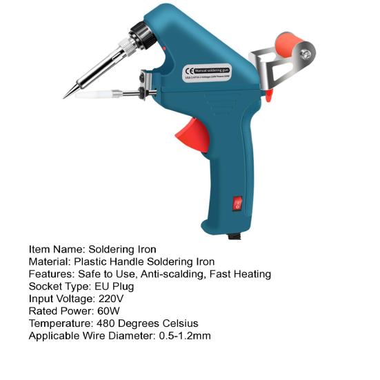 Сварочный утюг 60 Вт 220 В с быстрым нагревом, вилка европейского стандарта, автоматическая машина для подачи олова, паяльник, товары для дома