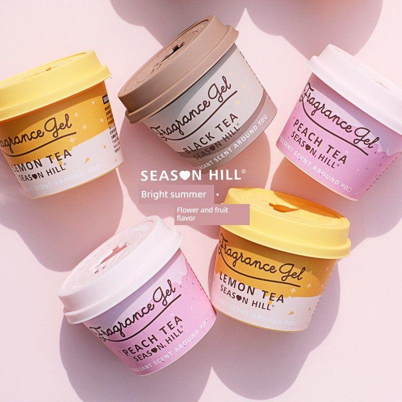 Ice Cream-Scented Flameless Aromatherapy Home Bathroom Air Freshener Car Solid Fragrance Balm Freshener