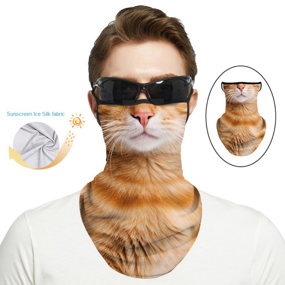 Эластичный шарф для лица с животными, висячие уши, велосипедная Балаклава, шелковая бандана для мужчин и женщин