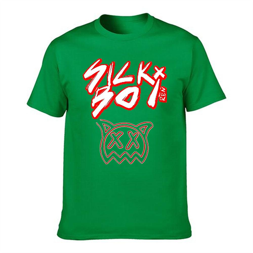 Unisexs Cotton TShirt with SICKO Graphic Print Casual Crew Neck Short Sleeve Tee for Streetwear Style Breathable Daily Top