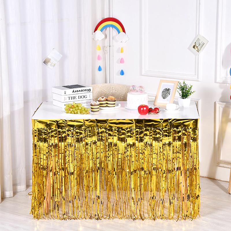 1 шт. юбка для стола с кисточками, модные одноразовые предметы, удобная сервировка стола для свадьбы, дня рождения, современной гавайской вечеринки