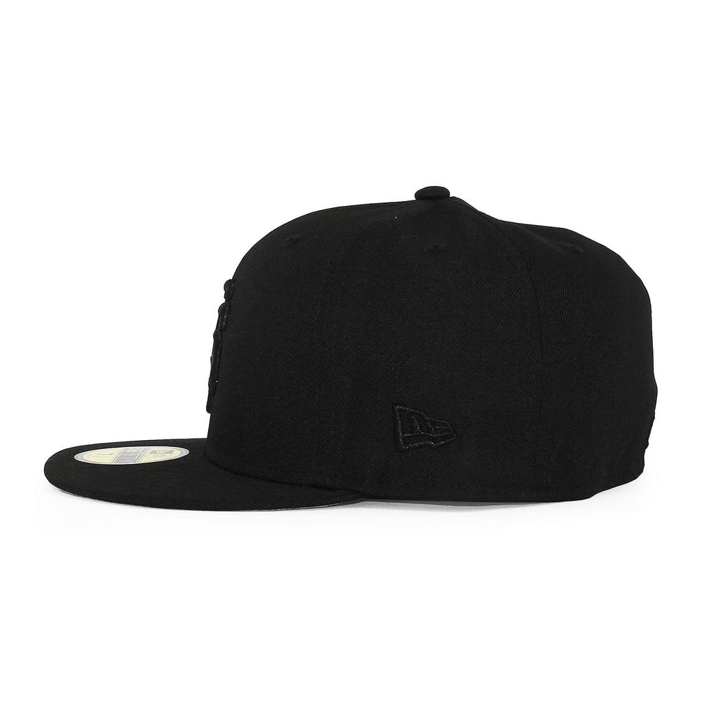 [New Era] 59FIFTY San Francisco Giants [MLB TEAM-BASIC FITTED CAPBLACKOUT] SAN FRANCISCO GIANTS 5950 Hat Black (7 (approx. 55.8cm), Black) [Used]