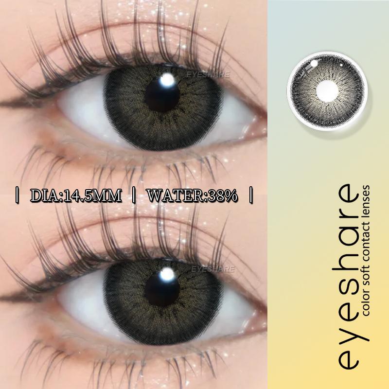 Eyeshare Новые цветные контактные линзы Черные очковые линзы Изумрудно-зеленые контактные линзы Фиолетово-серые линзы Серые натуральные контактные линзы 1 пара