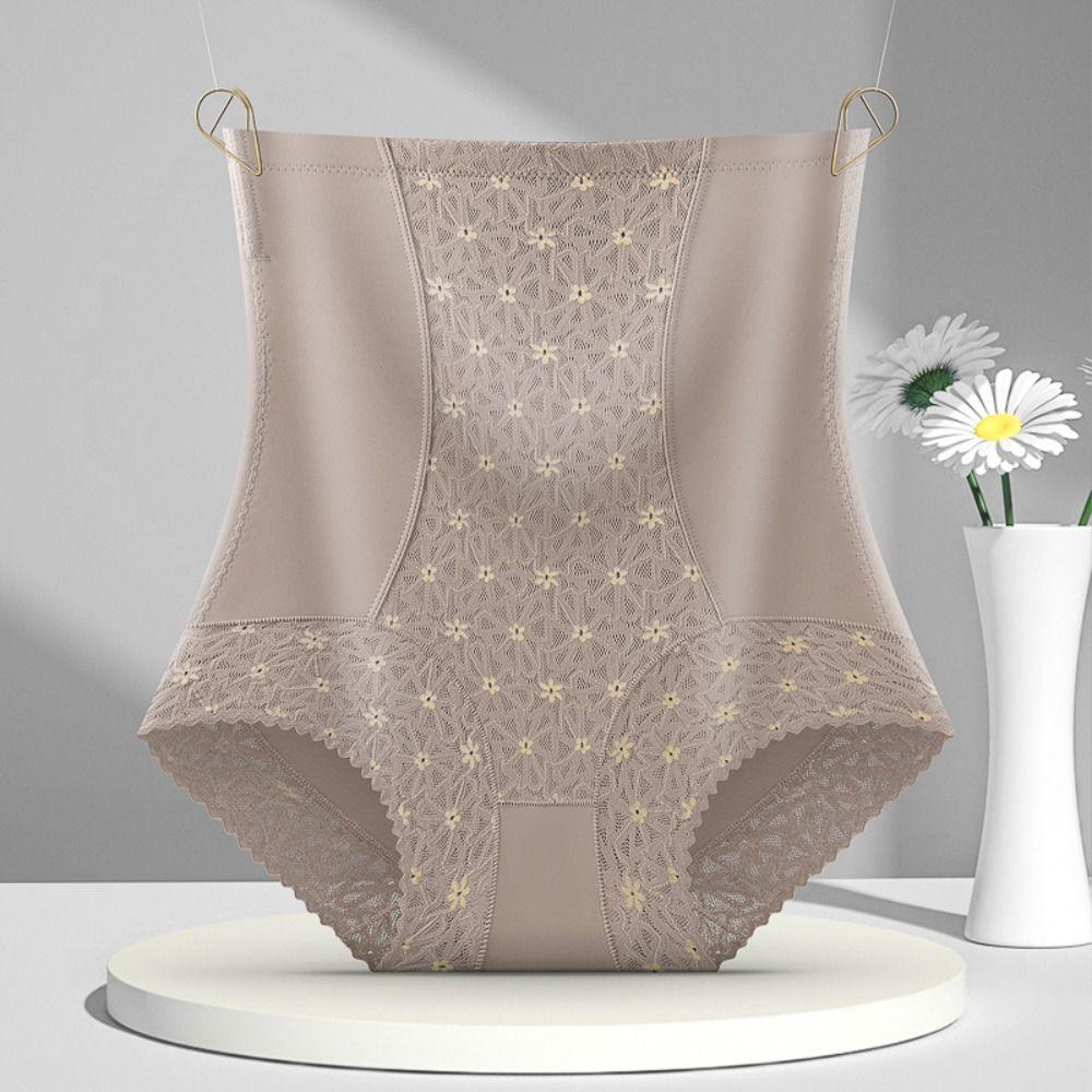 Корректирующее белье для живота, сетчатые трусики с цветочным узором, формирующие фигуру, трусы с эффектом лифтинга ягодиц, женские