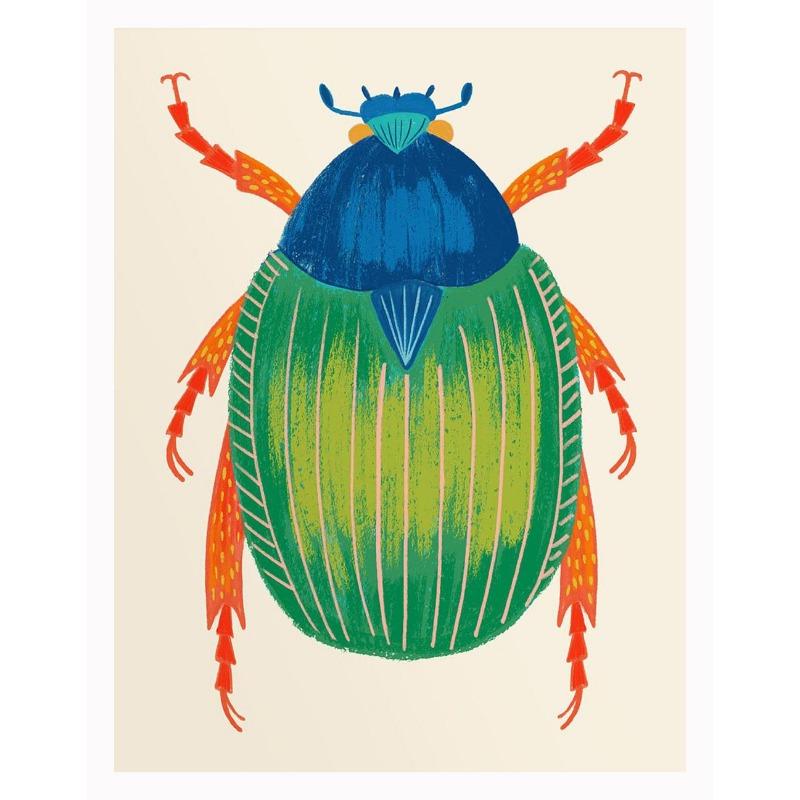 Интересный Ретро Натуральный Мультяшный Насекомое Арт Постер Печать на Холсте Гостиная Спальня Детская Комната Домашнее Украшение Подарок