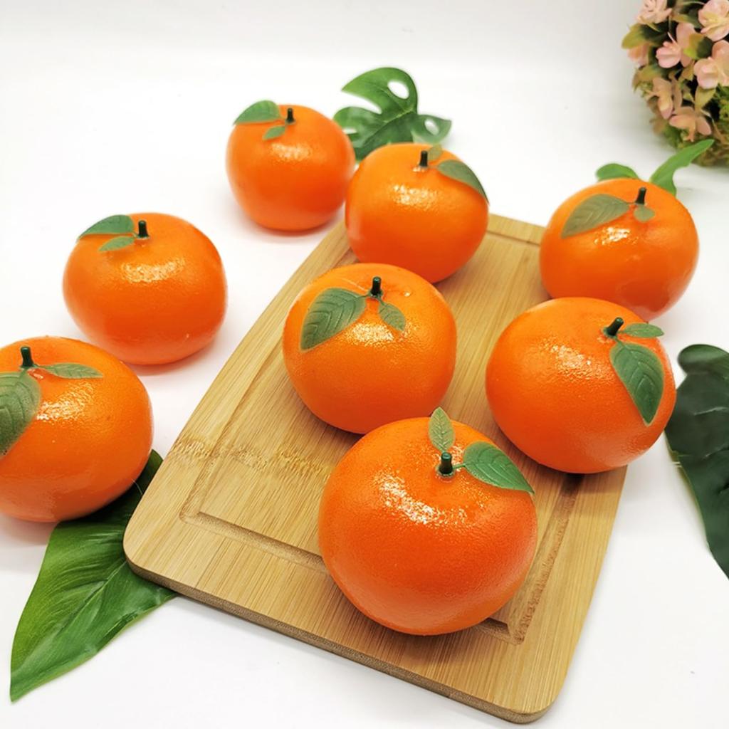 NUOLUX оранжевый образец еды фрукт поддельный мандарин искусственный имитационный объект фигурка украшение украшение фото реквизит фруктовый магазин дисплей 4 шт