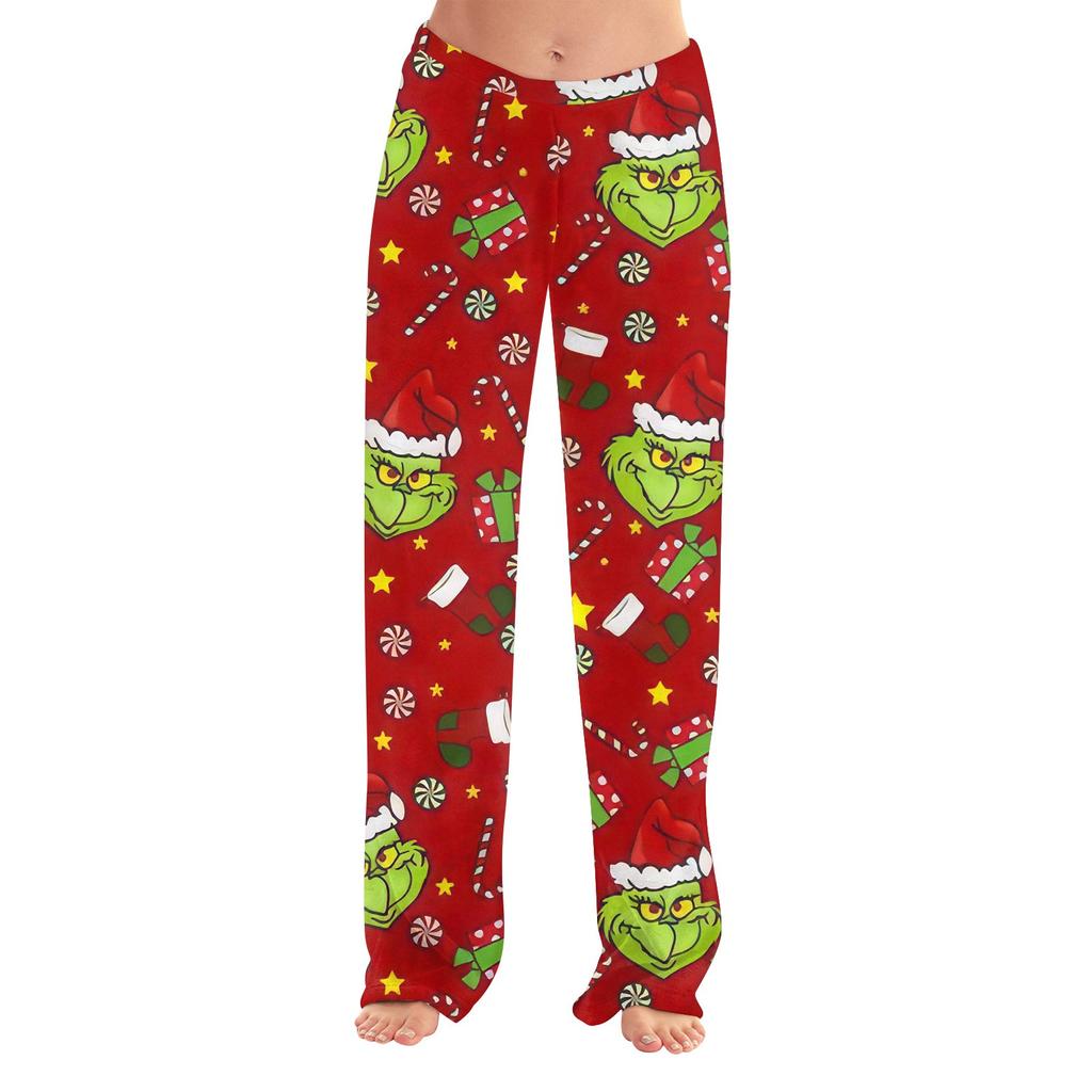 Женские зимние клетчатые брюки, длинные брюки, спортивные брюки