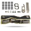 Оригинальный X с ключом Компактный Хранение ключей Карабин Расширительный набор в комплекте [KEYTEC] Чехол для мультитула, Инструмент, и (Черный/Золотой Обод)