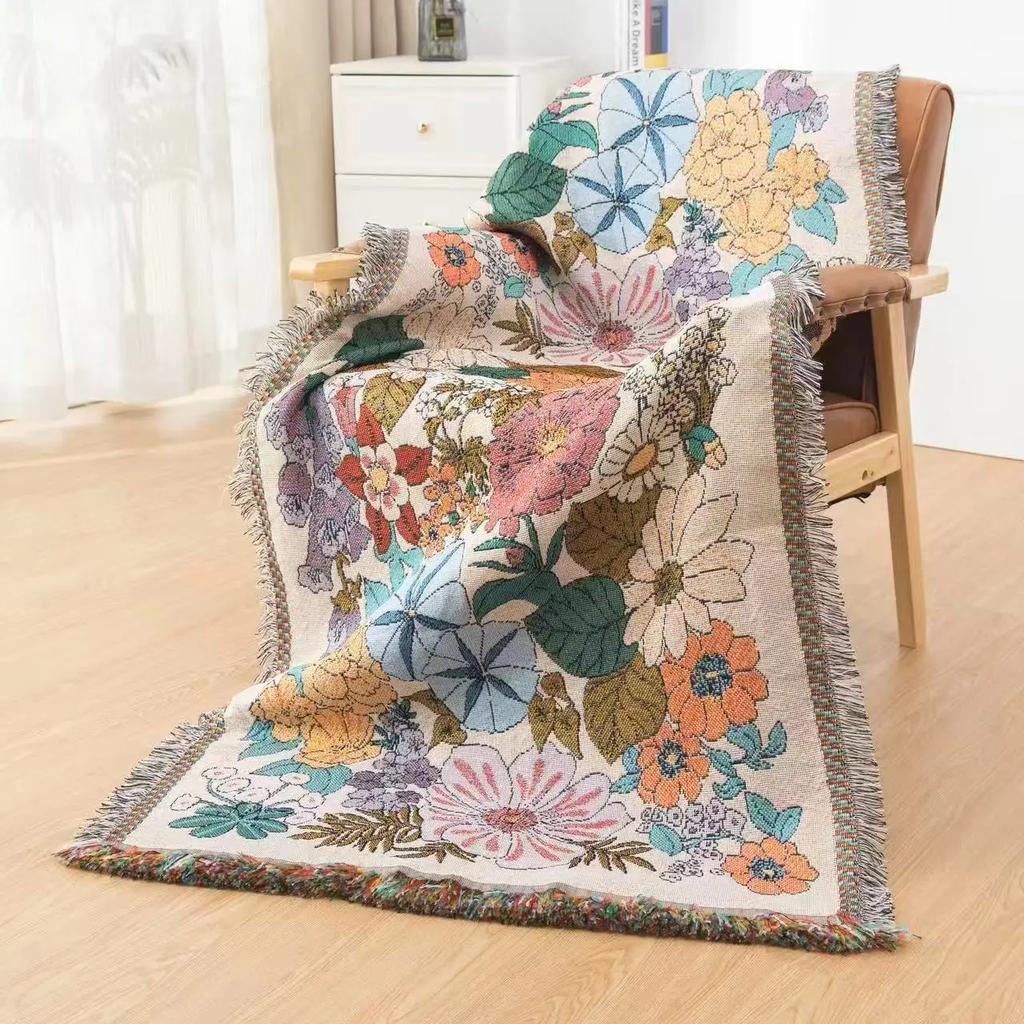 Утолщенный вязаный ковер с кисточками, многофункциональное нитяное одеяло для использования на диване, кровати и в автомобиле, 90 * 180 см современный чехол для дивана