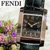Б/у Рабочий Fendi FENDI часы квадратные черные y2k 00-е 008 черный циферблат кварцевые рабочие рабочие